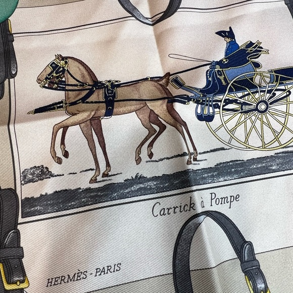 Hermès Carrick à Pompe silk scarf 45 - Picture 4 of 5